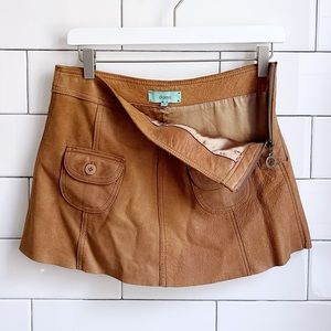 Doma Leather Mini Skirt